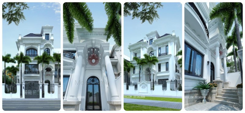 Thiết kế kiến trúc dinh thự sang trọng tại Hà Nội thiết kế biệt thự