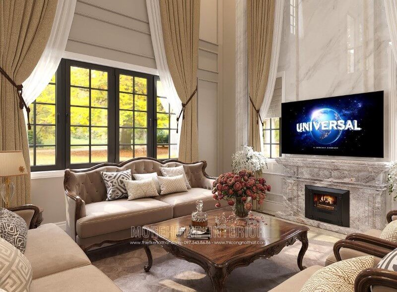 Tìm kiếm mẫu thiết kế bàn trà tân cổ điển bằng gỗ óc chó ở Hà Nội và Hải Phòng.